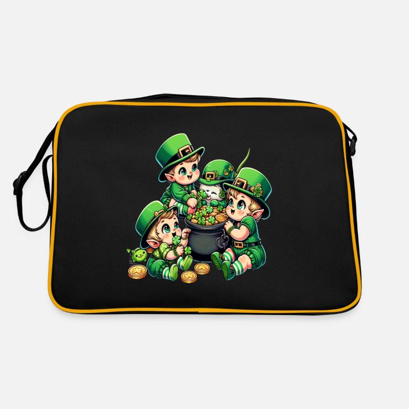 Happy Leprechaun (Irish Leprechaun) Bébés Sac Retro