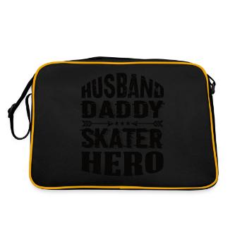 Mari Papa Skateur Héros - Sac Retro - noir/or - Dos