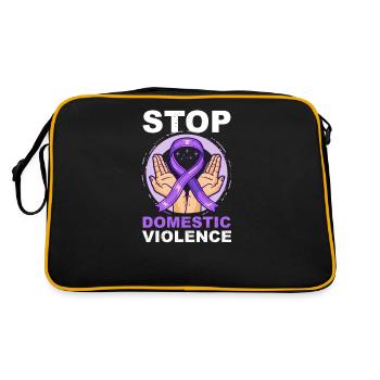 Domestic Violence Stop Domestic Violence - Retro Bag - black/gold - Back