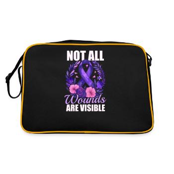 Violence domestique : toutes les blessures ne sont pas visibles - Sac Retro - noir/or - Dos