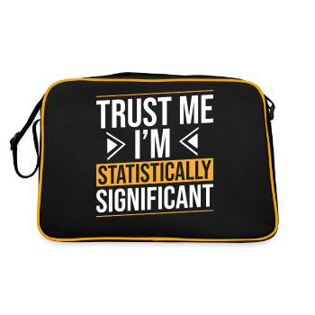 Trust me, I'm statistically significant - Retro Bag - black/gold - Back