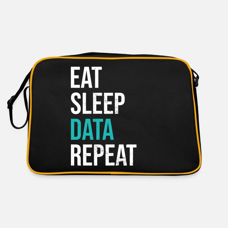 Eat Sleep Data Repeat Statistics Lovers Retro Bag