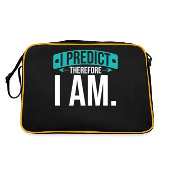 Je prédis, c’est pourquoi je suis - statisticien - Sac Retro - noir/or - Dos