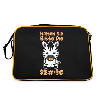 Zèbre, s’il vous plaît, taisez-vous - Sac Retro - noir/or - Dos