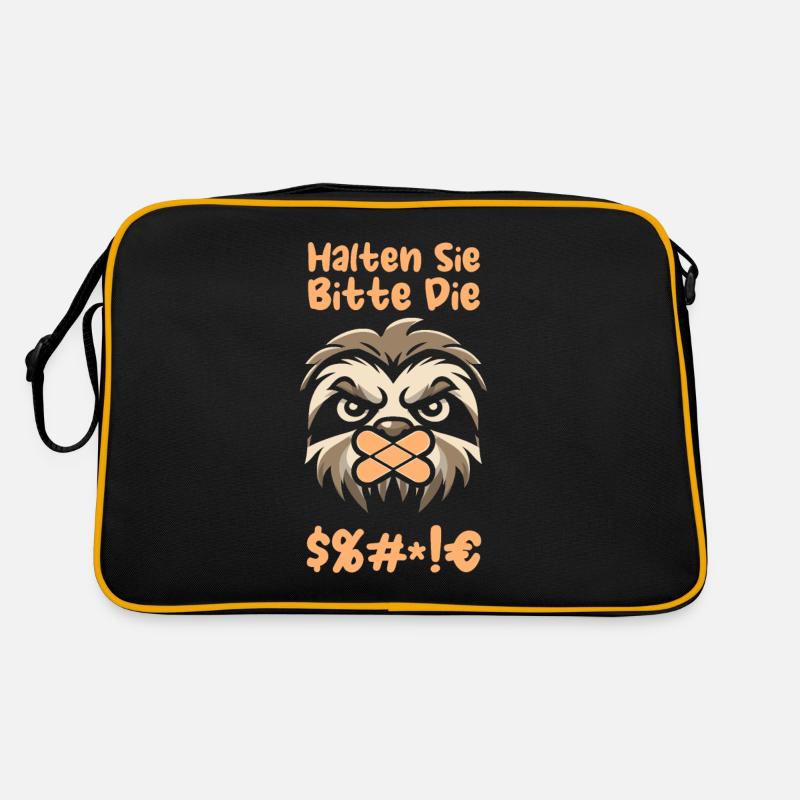 Sloth, please keep your mouth shut Retro Bag