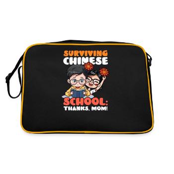 Maman chinoise survivant à l’école chinoise : Merci, maman ! - Sac Retro - noir/or - Dos