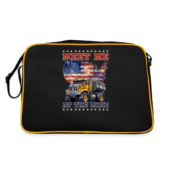 4 juillet Un mineur de charbon me rencontre à la mienne - Sac Retro - noir/or - Dos