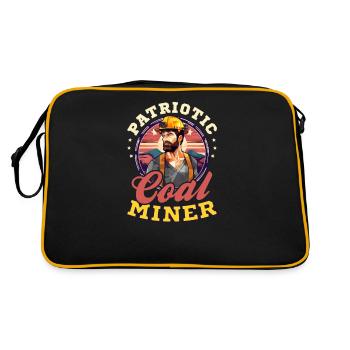 4th Of July Coal Miner Patriotic Coal Miner - Retro Bag - black/gold - Back