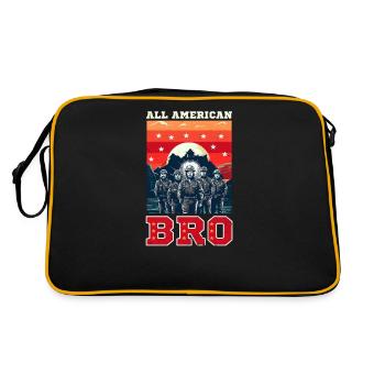 4 juillet Mineur de charbon All American Bro - Sac Retro - noir/or - Dos