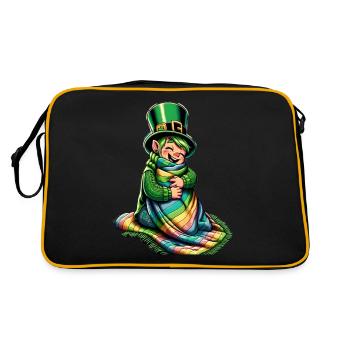 Lutin douillet (Leprechaun irlandais) - Sac Retro - noir/or - Dos
