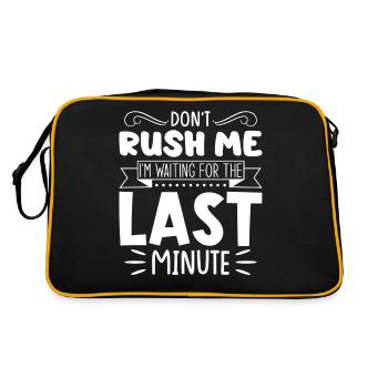 Ne me précipite pas, j’attends la dernière minute - Sac Retro - noir/or - Dos