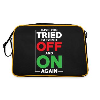 Have you tried turning it off and on again - Retro Bag - black/gold - Back