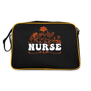 In My Nurse Era Floral Motif Care - Retro Bag - black/gold - Back