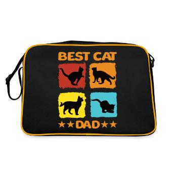 Best Cat Dad - Retro Bag - black/gold - Back