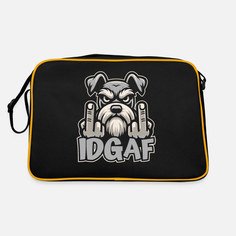 Chien Schnauzer Je n’en ai rien à Sac Retro