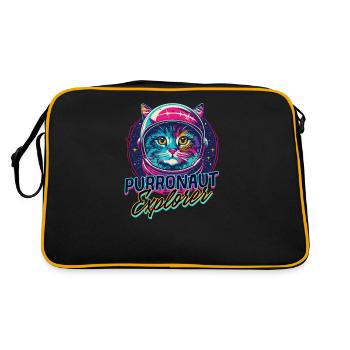 Chat Astronaute Purronaute Explorer - Sac Retro - noir/or - Dos