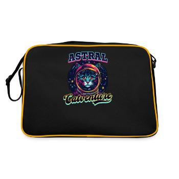 Cat Astronaut Astral Catventure - Retro Bag - black/gold - Back