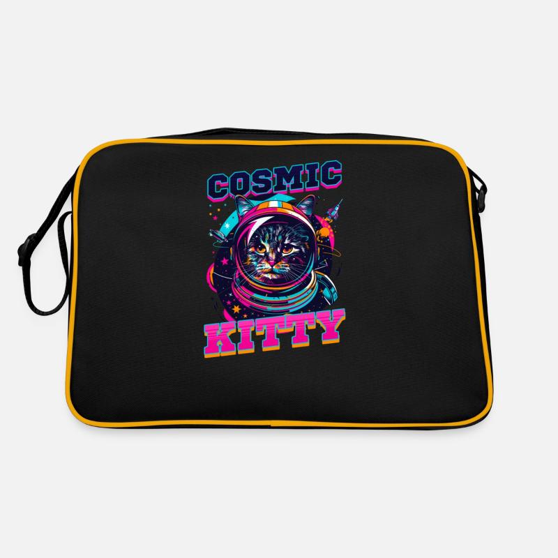 Cat Astronaut Cosmic Kitty Retro Bag