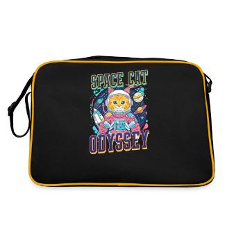 Astronaute de l’espace de l’Odyssée du chat de l’espace - Sac Retro - noir/or - Dos