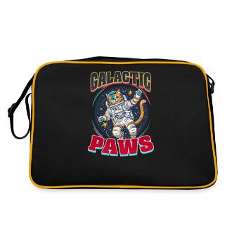 Chat astronaute Pattes Galactiques - Sac Retro - noir/or - Dos