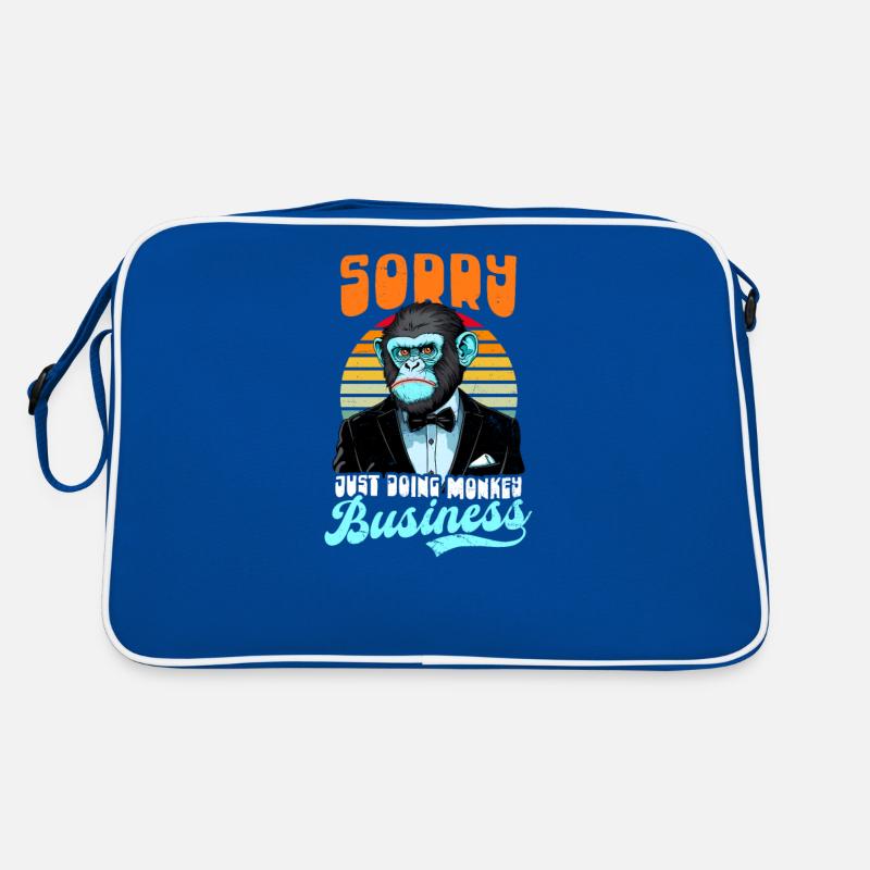 Monkey Lover Sorry Doing Monkey Business Retro Bag