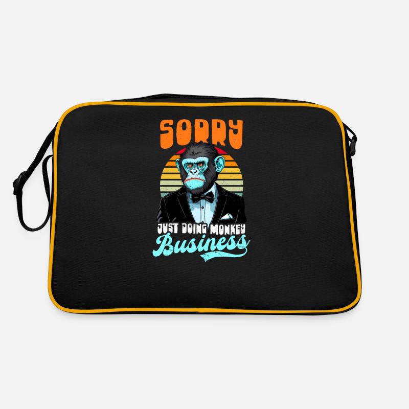 Monkey Lover Sorry Doing Monkey Business Retro Bag