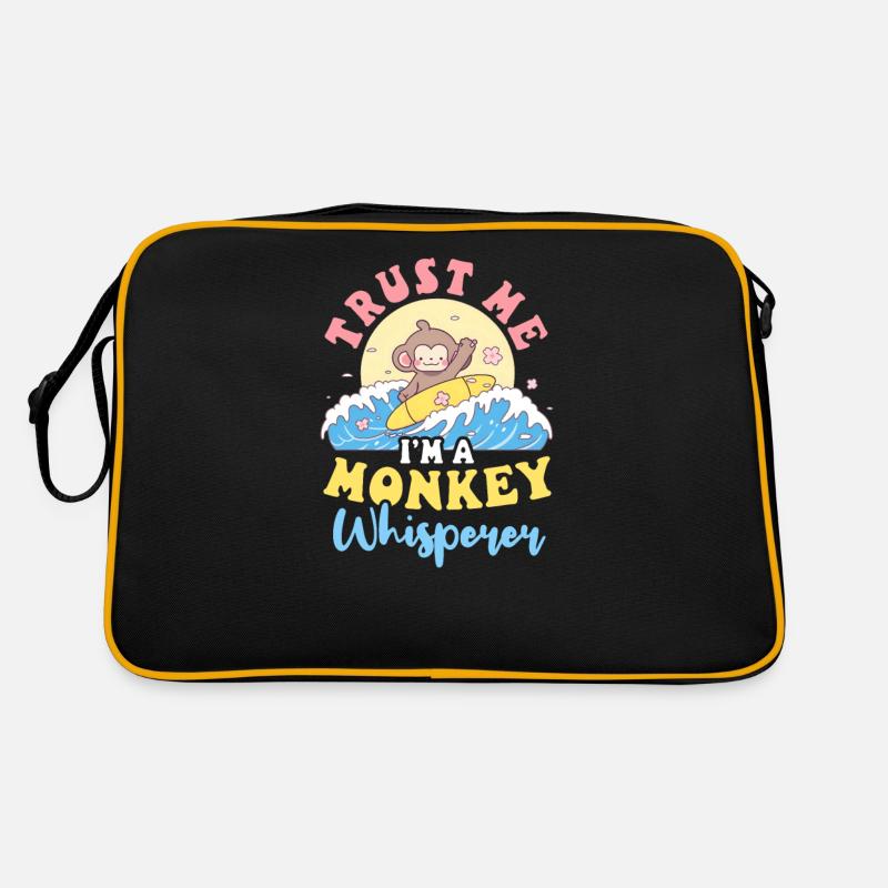 Monkey Lover I'm A Monkey Whisperer Retro Bag