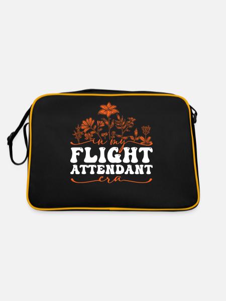 In My Flight Attendant Era Flowers - Retro Bag - black/gold - Back