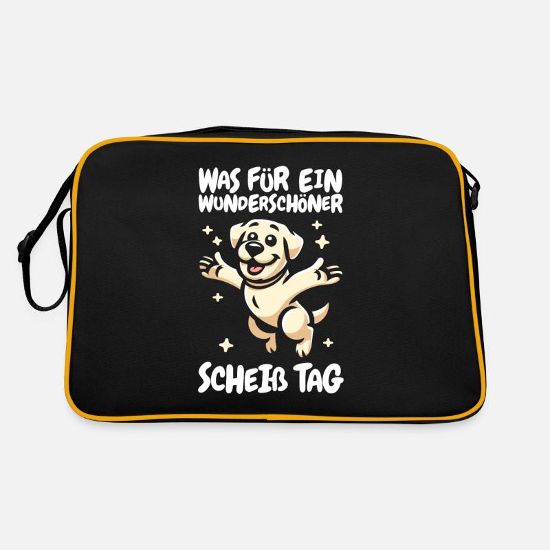 Labrador Lustig Halten Sie Bitte Die Fresse Retro Tasche