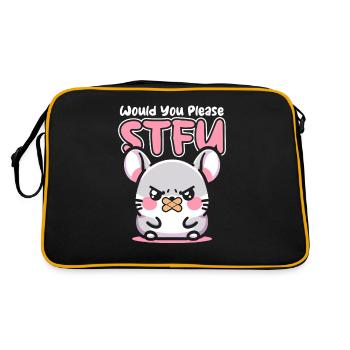Chinchilla Stfu Would You Please Shut Up - Retro Bag - black/gold - Back