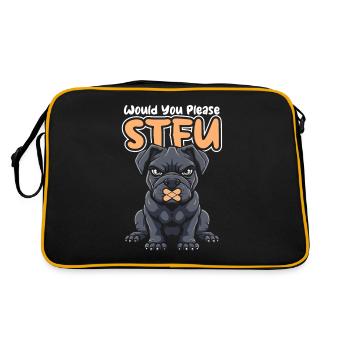 Cane Corso Stfu Would You Please Shut Up - Retro Bag - black/gold - Back