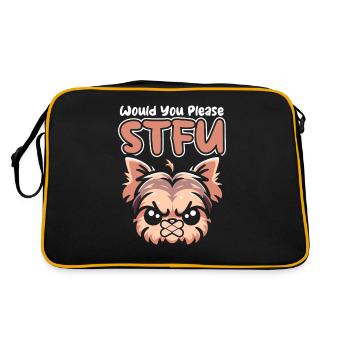 Yorkshire Terrier Stfu Would You Please Shut Up - Retro Bag - black/gold - Back