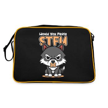 Wolf Stfu Would You Please Shut Up - Retro Bag - black/gold - Back