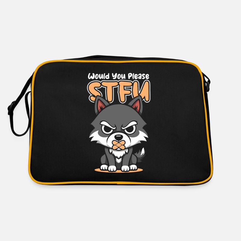 Wolf Stfu Would You Please Shut Up Retro Bag