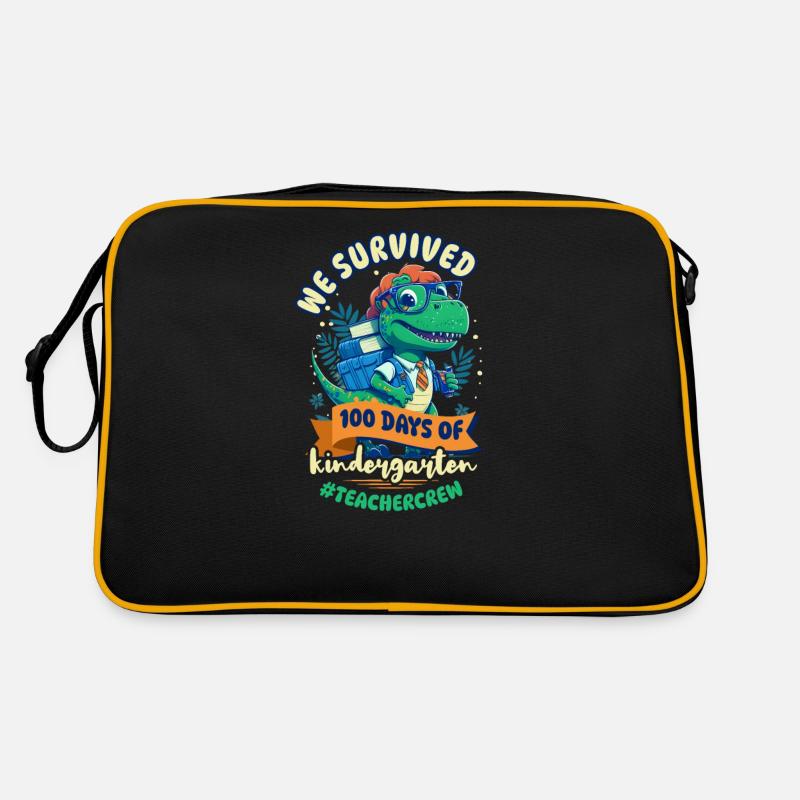 100 Tage Schullehrer überlebten 100 Kindergart Retro Tasche