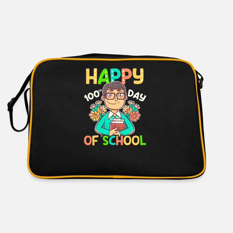 100 jours d’enseignant heureux 100 jours d’école Sac Retro