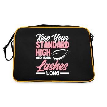 Hautpflege Kosmetikerin Kosmetik - Retro Tasche - Schwarz/Gold - Hinten