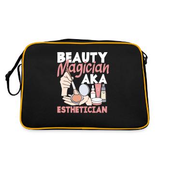 Skin Care Beautician Cosmetics - Retro Bag - black/gold - Back