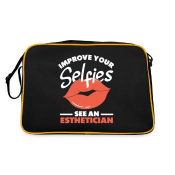 Skin Care Beautician Cosmetics - Retro Bag - black/gold - Back