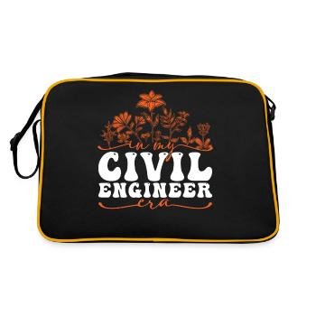 In My Civil Engineer Era Floral Motif - Retro Bag - black/gold - Back