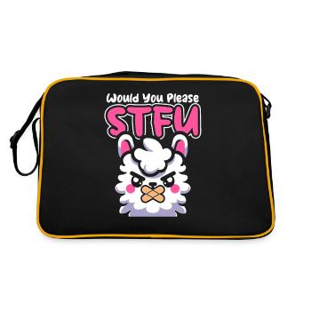 Lama Llama, taisez-vous, s’il vous plaît, taisez-vous - Sac Retro - noir/or - Dos