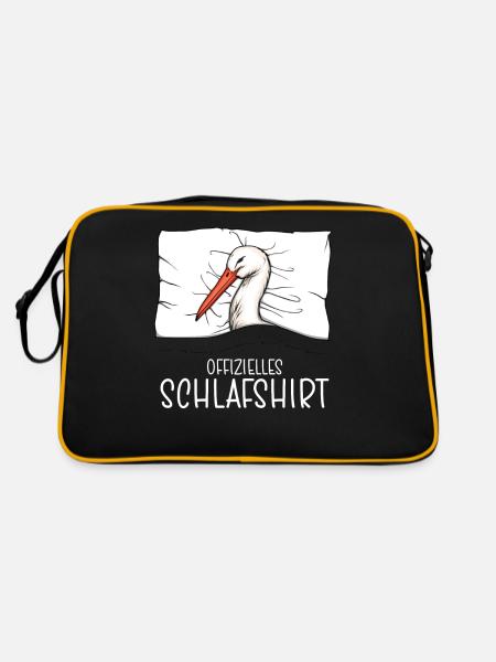 Official Sleep Shirt Storch Pyjamas - Retro Bag - black/gold - Back