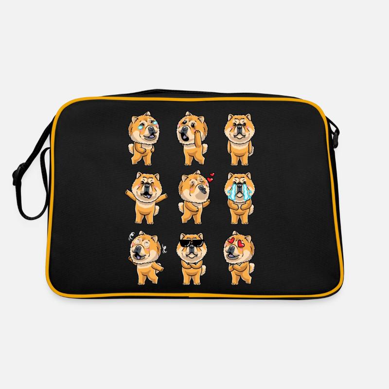Chow-chow-hund-emoticon Retro Tasche