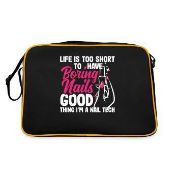 Skin Care Beautician Cosmetics - Retro Bag - black/gold - Back