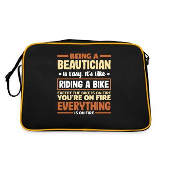 Skin Care Beautician Cosmetics - Retro Bag - black/gold - Back