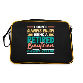 Hautpflege Kosmetikerin Kosmetik - Retro Tasche - Schwarz/Gold - Hinten