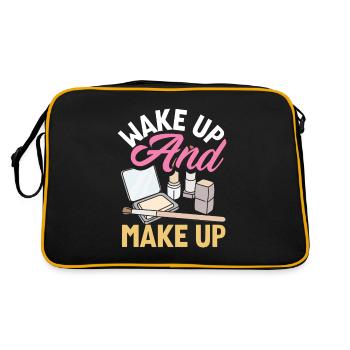 Hautpflege Kosmetikerin Kosmetik - Retro Tasche - Schwarz/Gold - Hinten