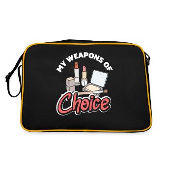 Skin Care Beautician Cosmetics - Retro Bag - black/gold - Back