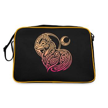 Irish Wolfhound Tribal Phases de Lune - Sac Retro - noir/or - Dos