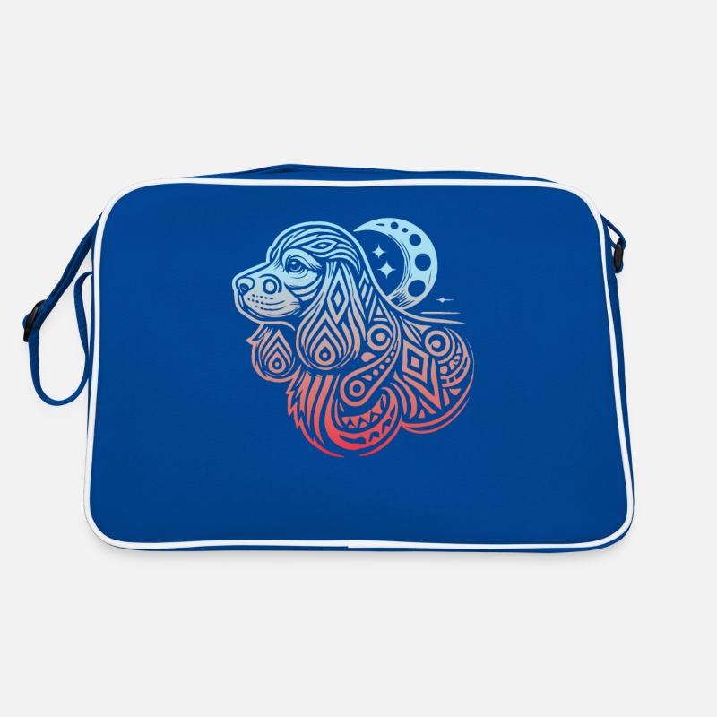 Cocker Spaniel Stammes Moon Phases Retro Tasche